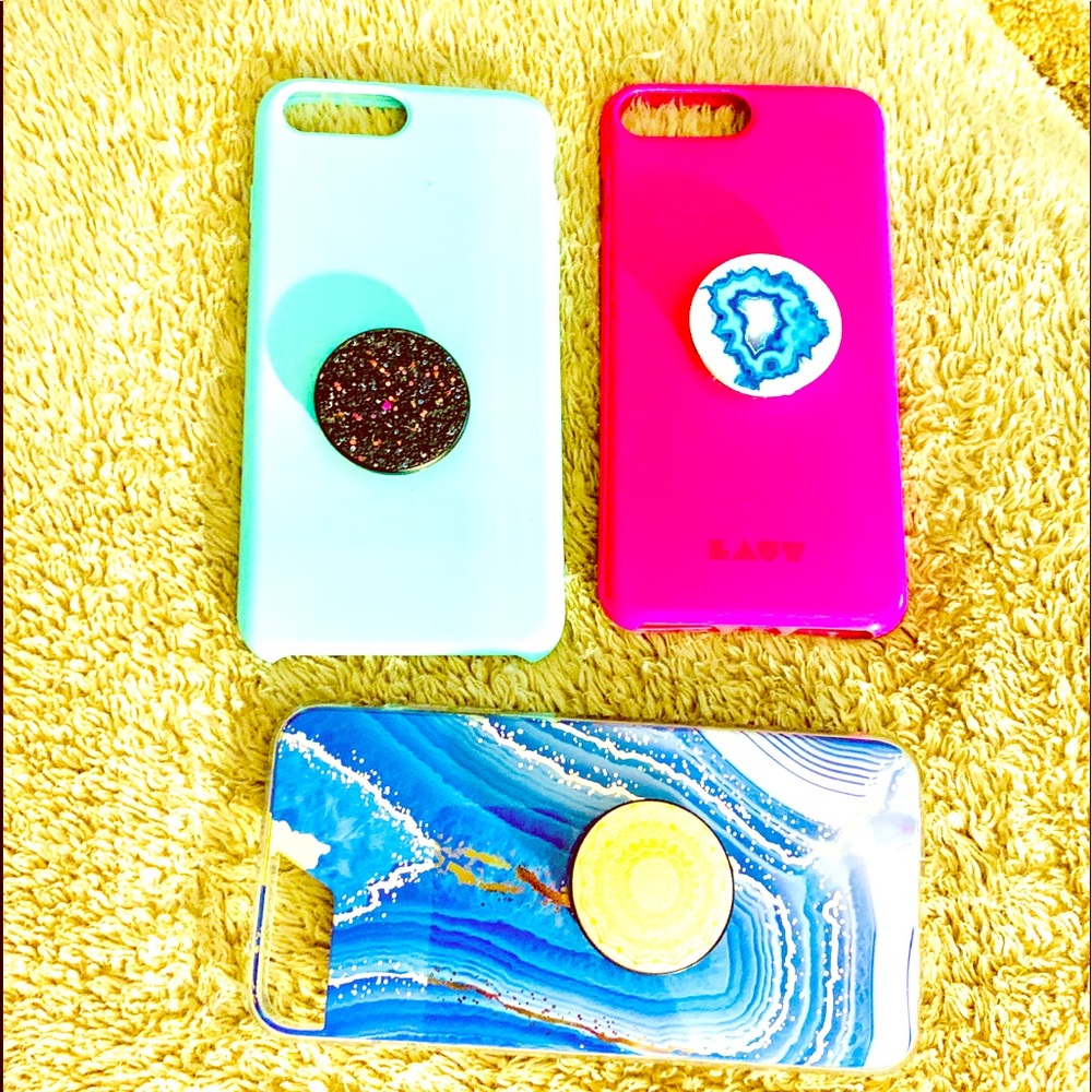 iPhone 7s 8s plus cases and pop sockets